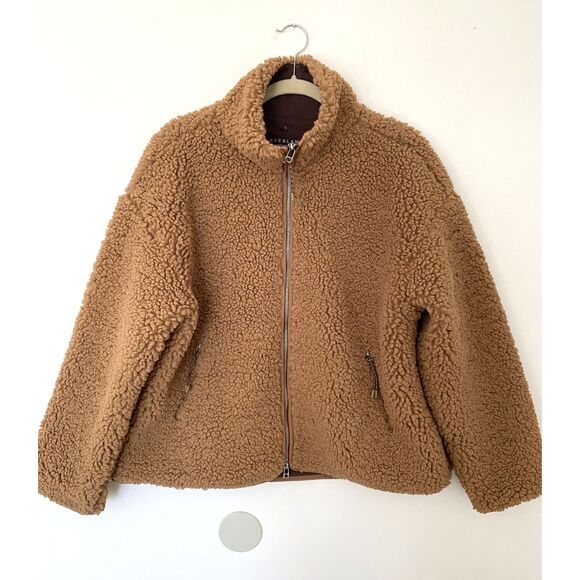 Everlane The ReNew Fleece Full Zip Shearling Inspired Fleece Teddy Bear Jacket L - Picture 2 of 11